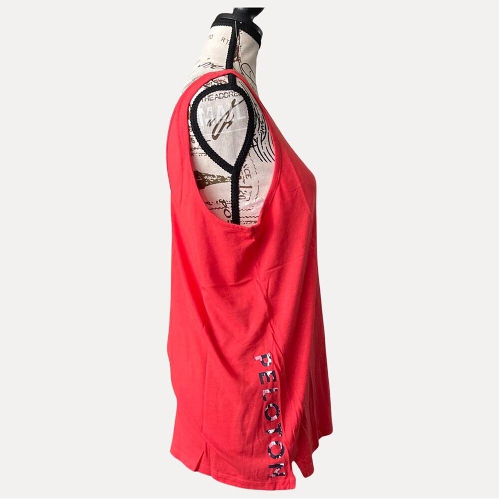 NWT Peloton Tank‎ Top Spin Cycling Gym Workout Flow Versatile V-Neck Size Small - Picture 5 of 8